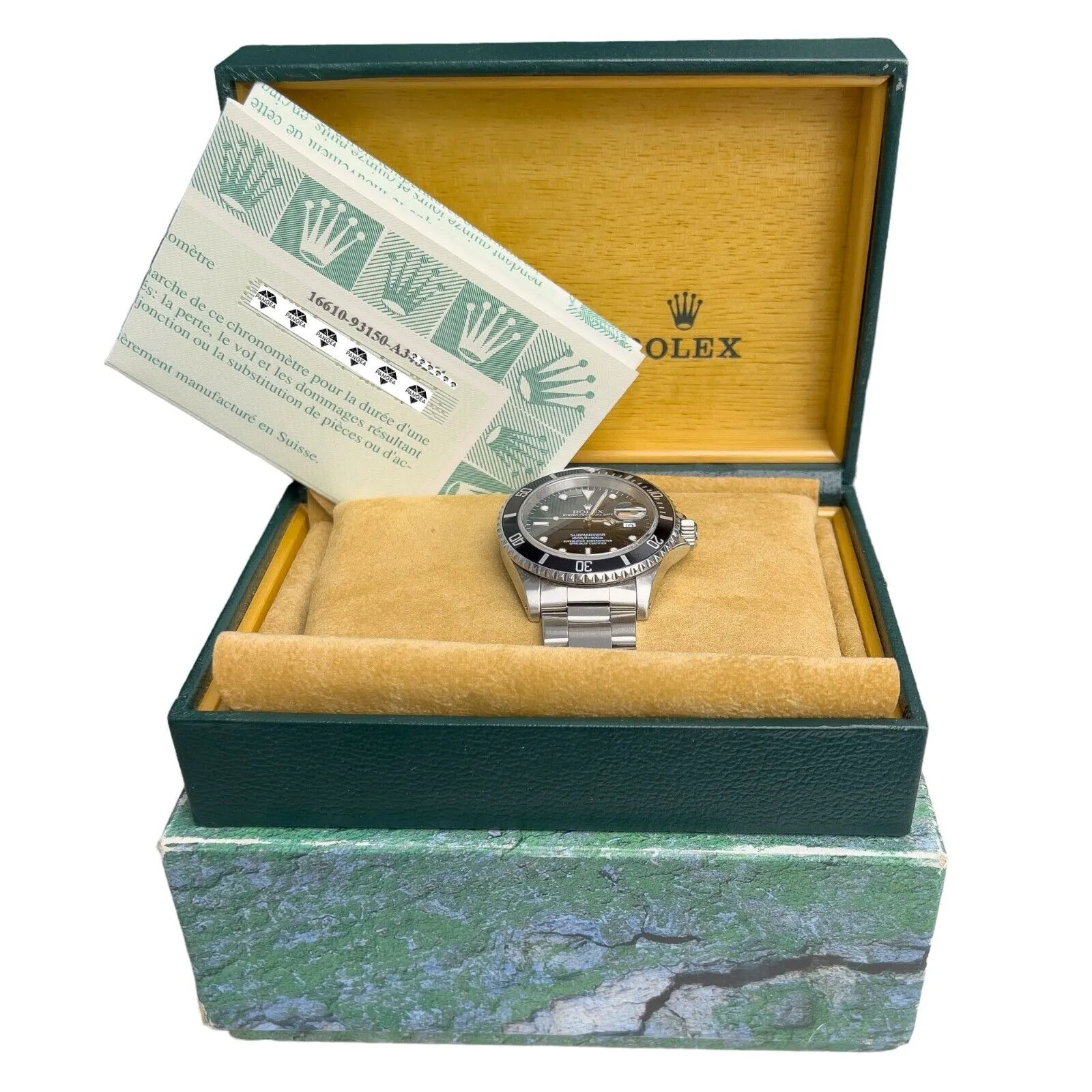 Rolex Submariner 1999, 40mm Stainless Steel Watch with Black Dial, Model 16610 - Includes Original Box & Papers