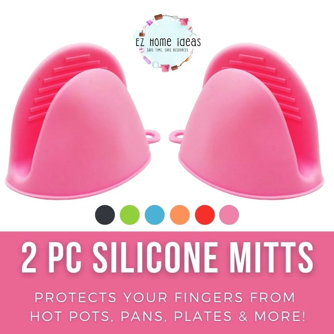 2 pcs Silicone Mitts