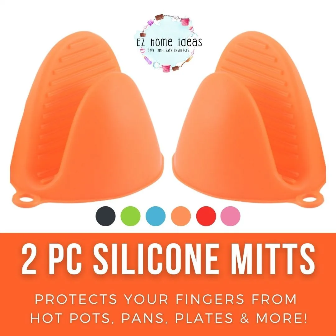 2 pcs Silicone Mitts