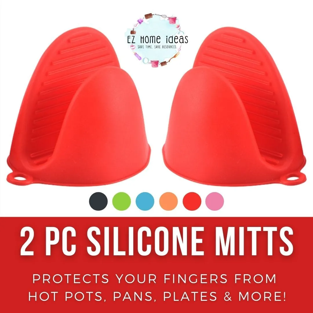 2 pcs Silicone Mitts