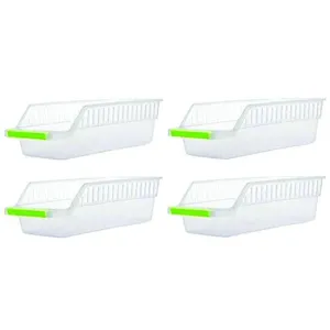 2055 Kitchen Plastic Space Saver Organizer Basket Rack- 4 pcs