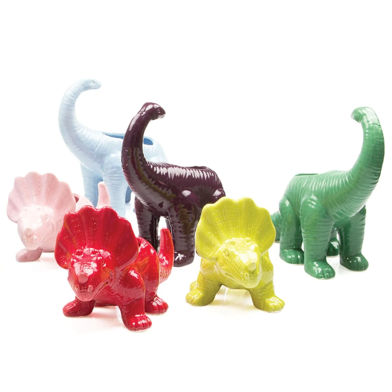 3" Dino Planter Triceratops Green