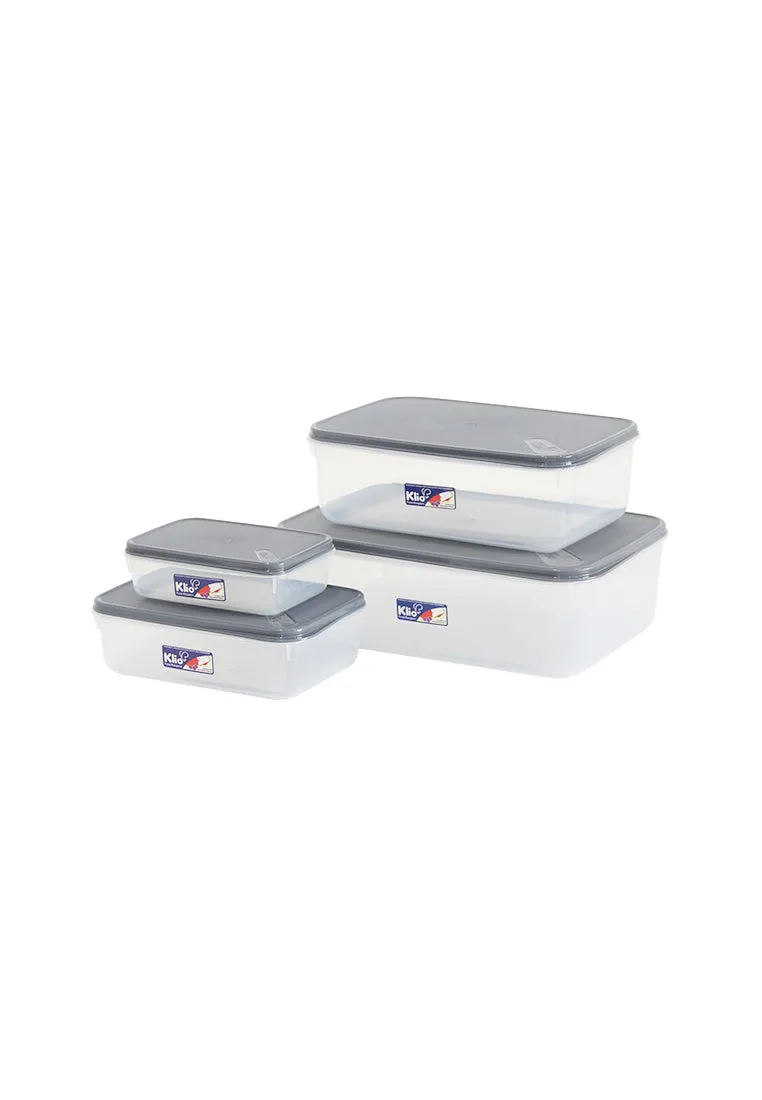 4 Pcs. Stackable Rectangle Series Set Food Keeper