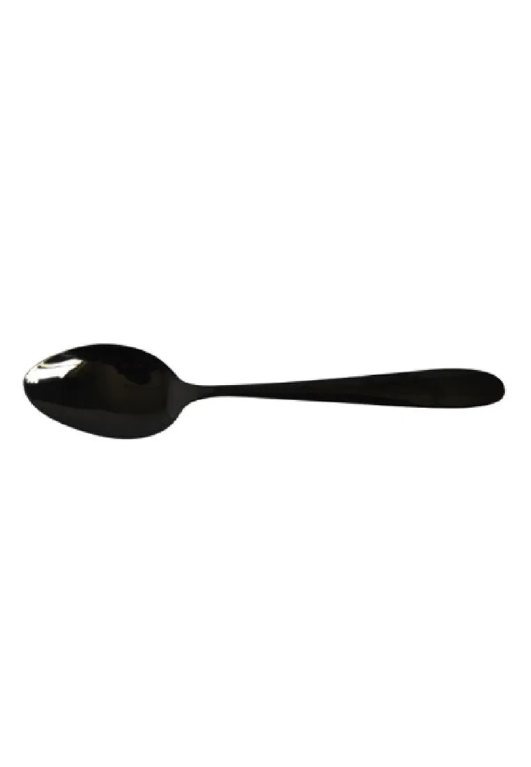 6piece Table Spoon with Plastic Packaging - Black