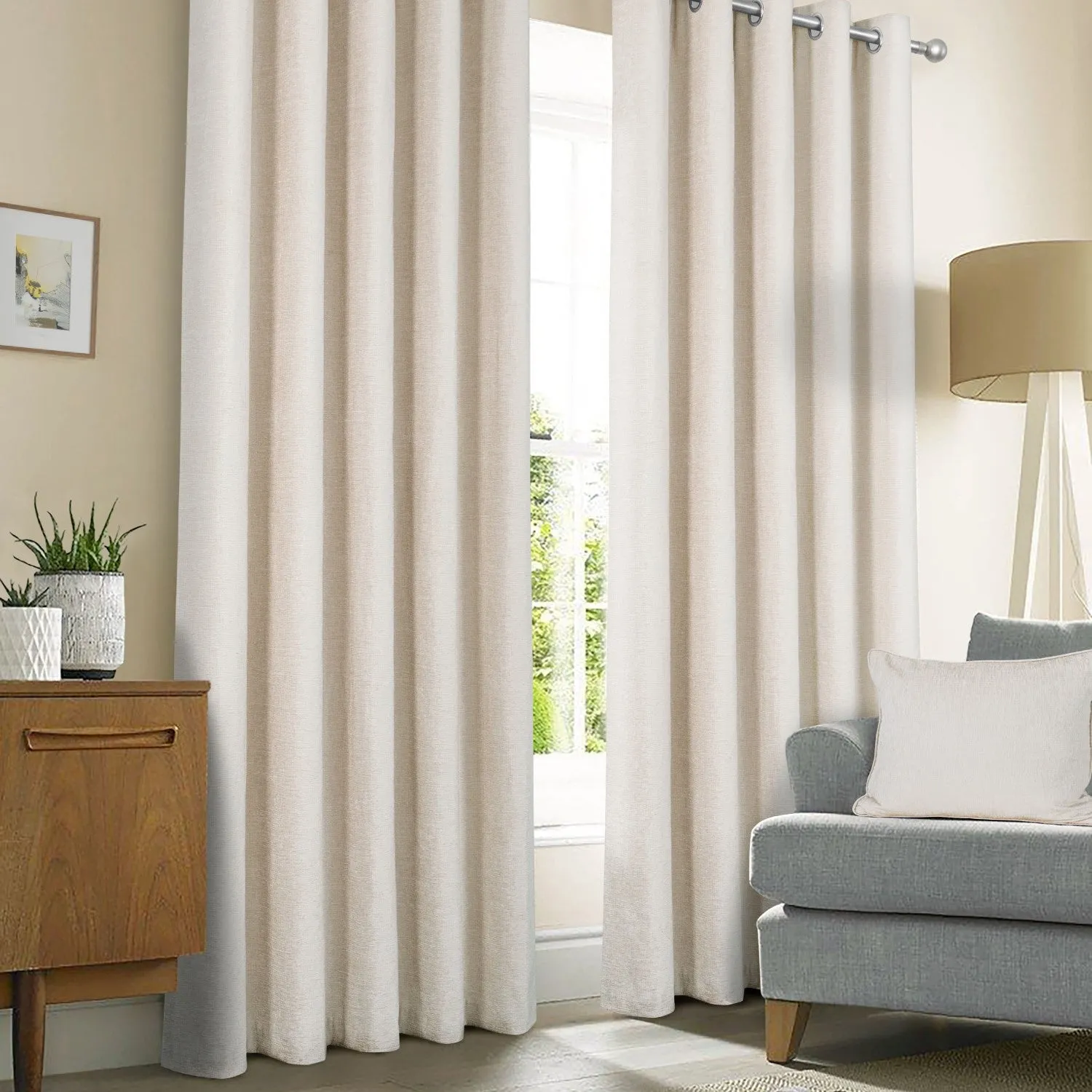 Amberley Natural Thermal Eyelet Curtains