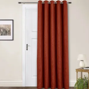 Amberley Terracotta Chenille Thermal Door Curtain