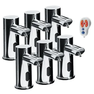 ASI 0393-6-1A EZ Fill - Top Fill, Multi-Feed FOAM Soap Dispenser (Batt./not incl) Polished Finish (6 Pack  Remote Cntrl)