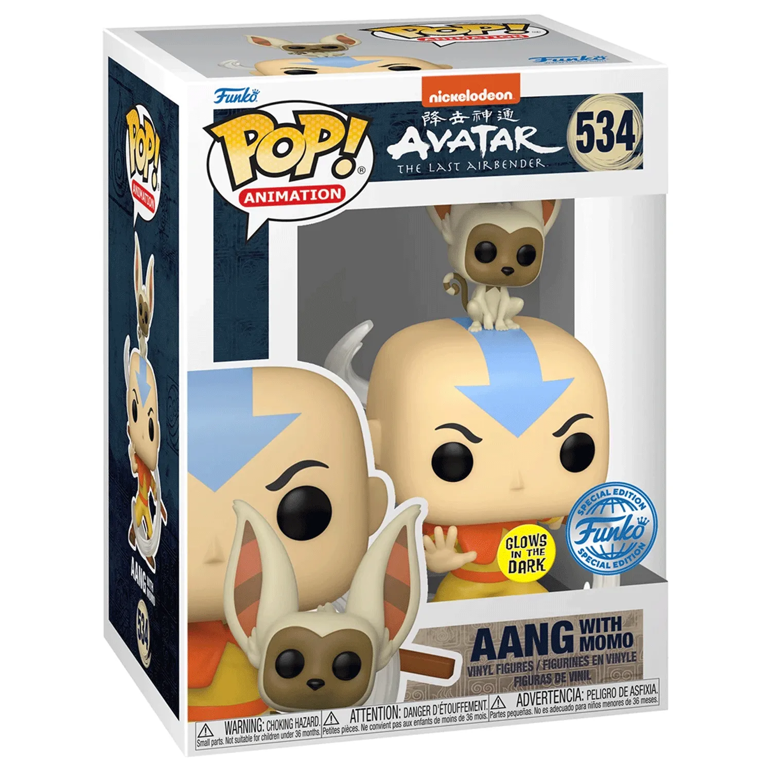 Avatar The Last Airbender Element Bending (Glow in the Dark) Pop! Vinyl and Tee Set