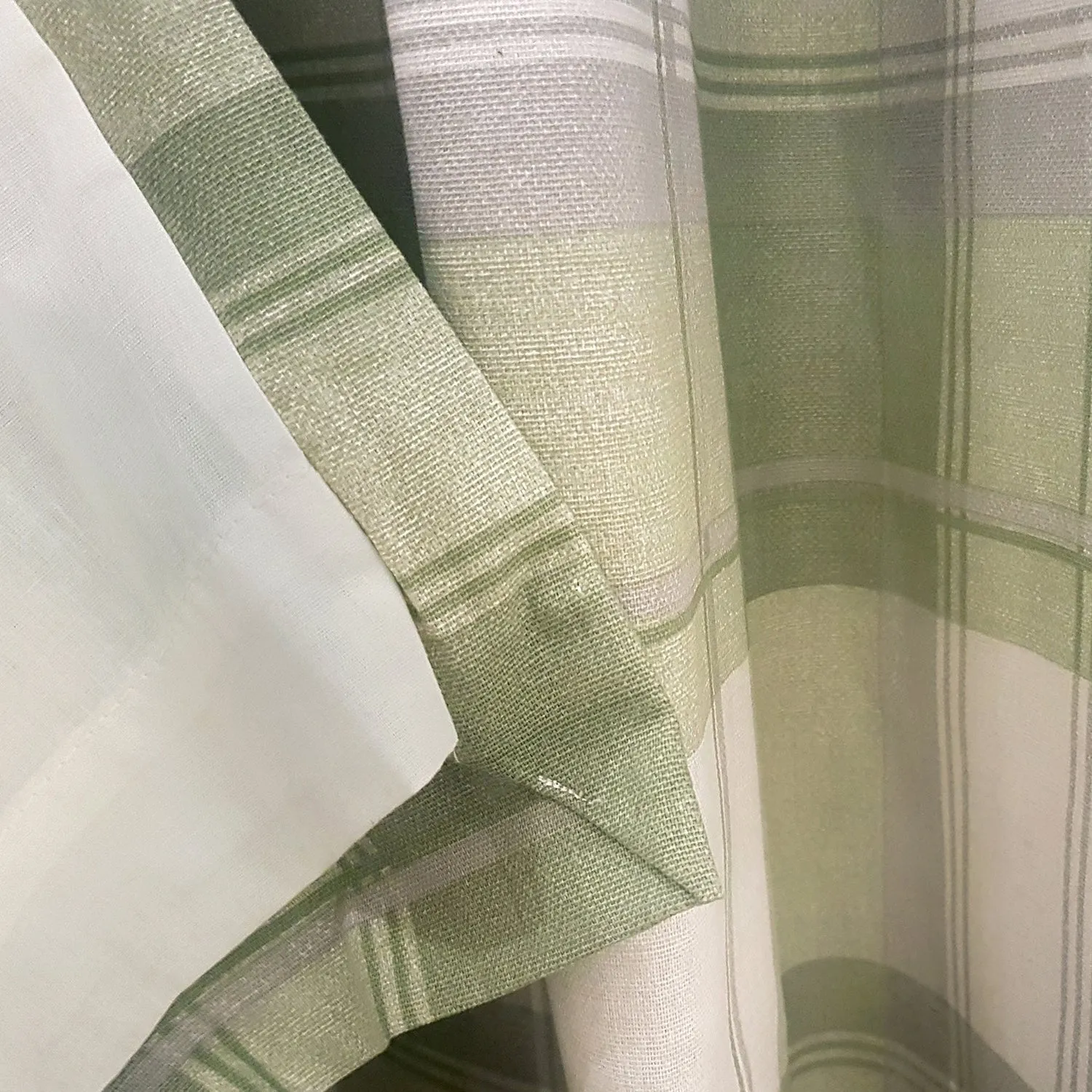 Balmoral Check Green Eyelet Curtains