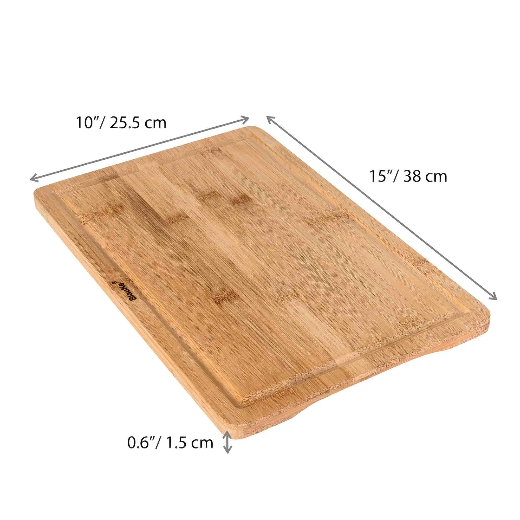 Bamboo Cutting Board for Kitchen 15x10 inch - Wooden Serving Tray