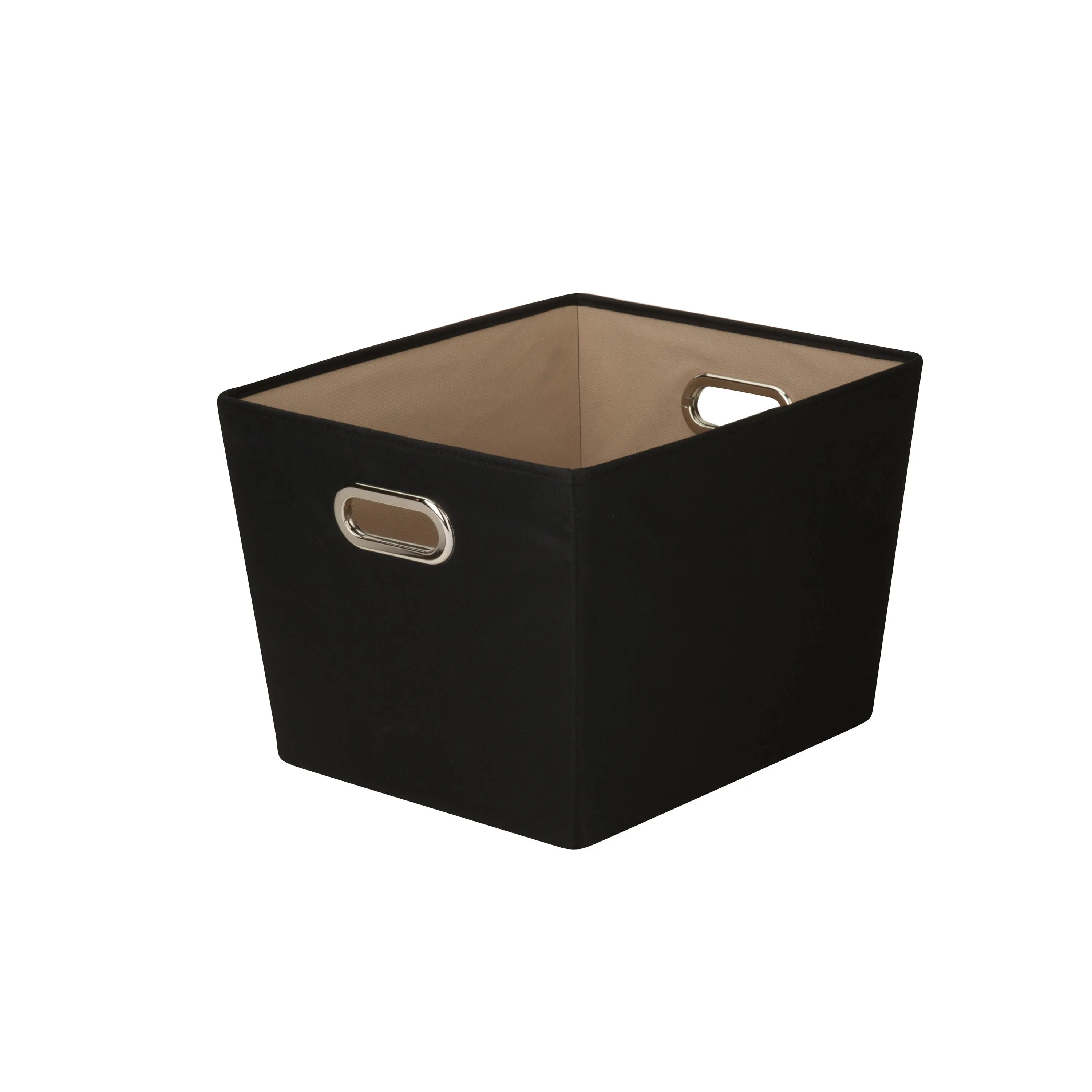 Black Medium Storage Bin with Handles