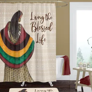 BLESSED LIFE SHOWER CURTAIN