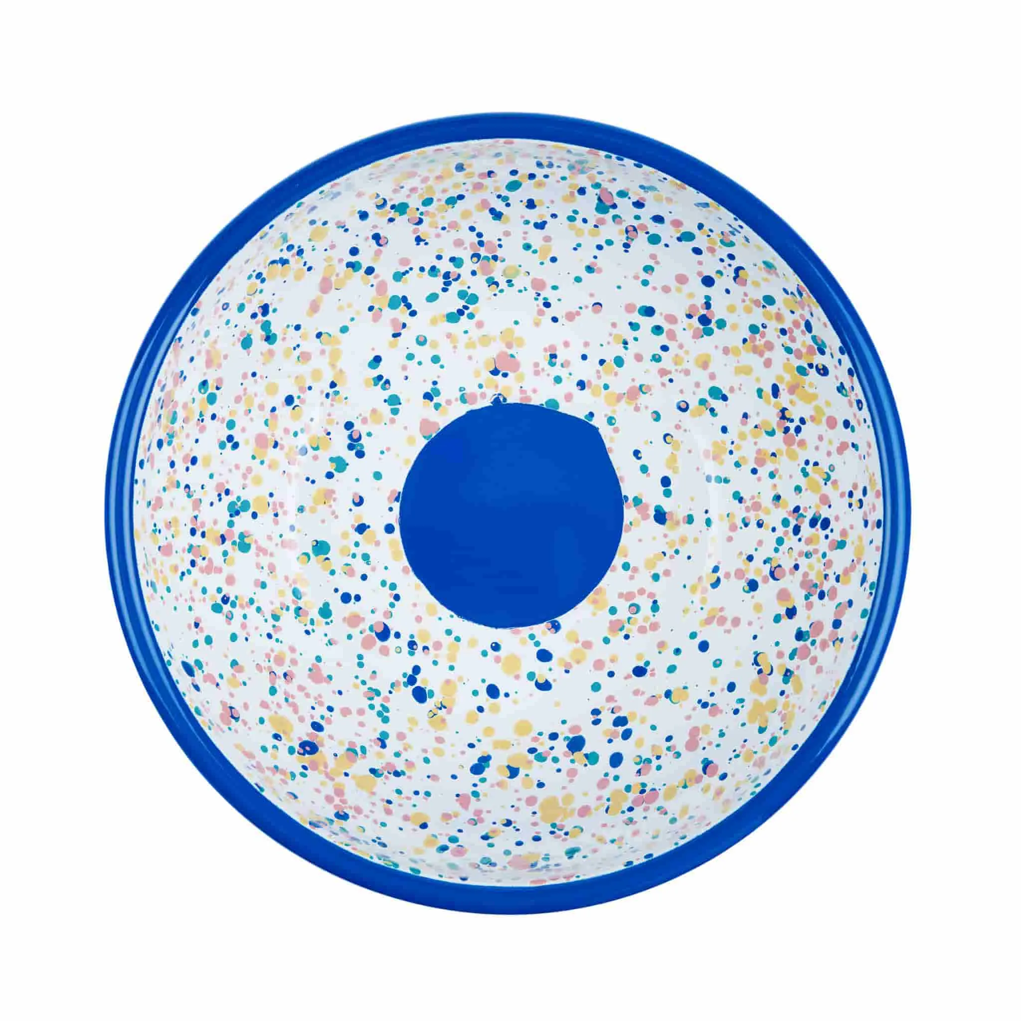 Blue Dot Enamel Salad Bowl