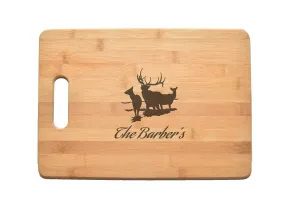 Buck Doe Fawn Deer Kitchen Chef Baker Engraved Cutting Board CB36