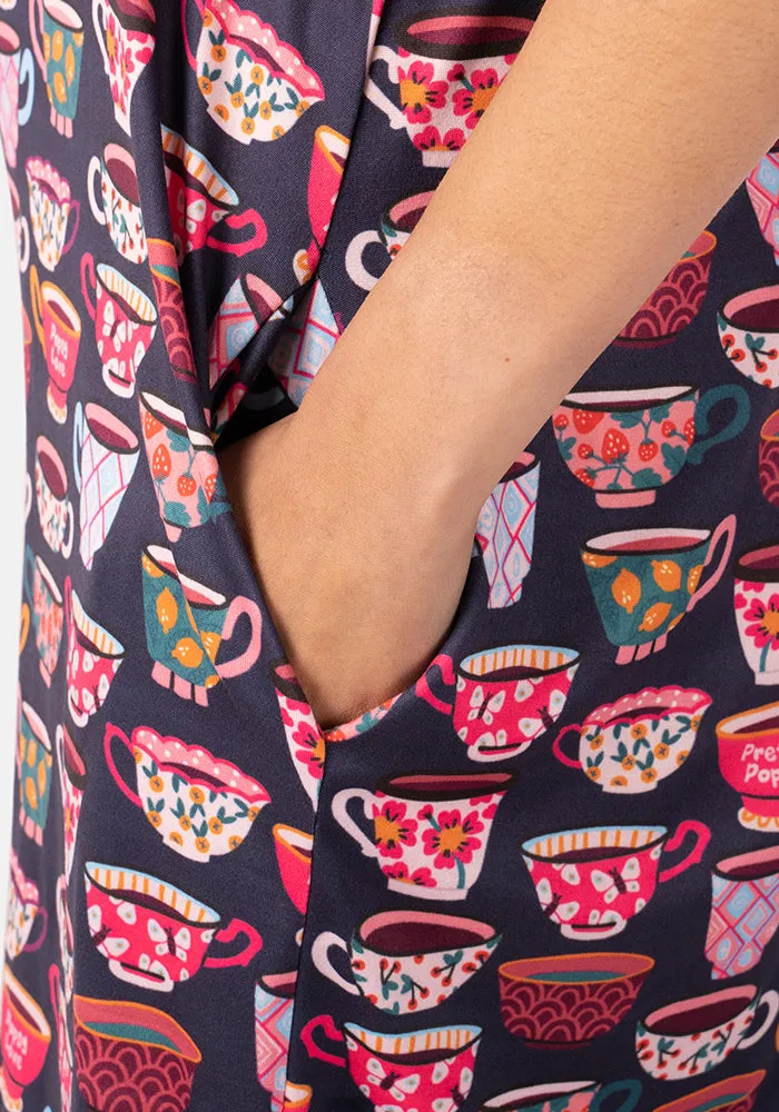 Carina Tea Cups Print Nightshirt