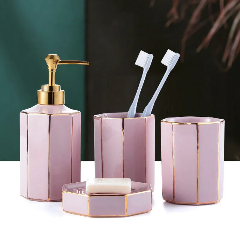 Ceramic Set 4-piece Bathroom Set Bathroom Decoration Accessories