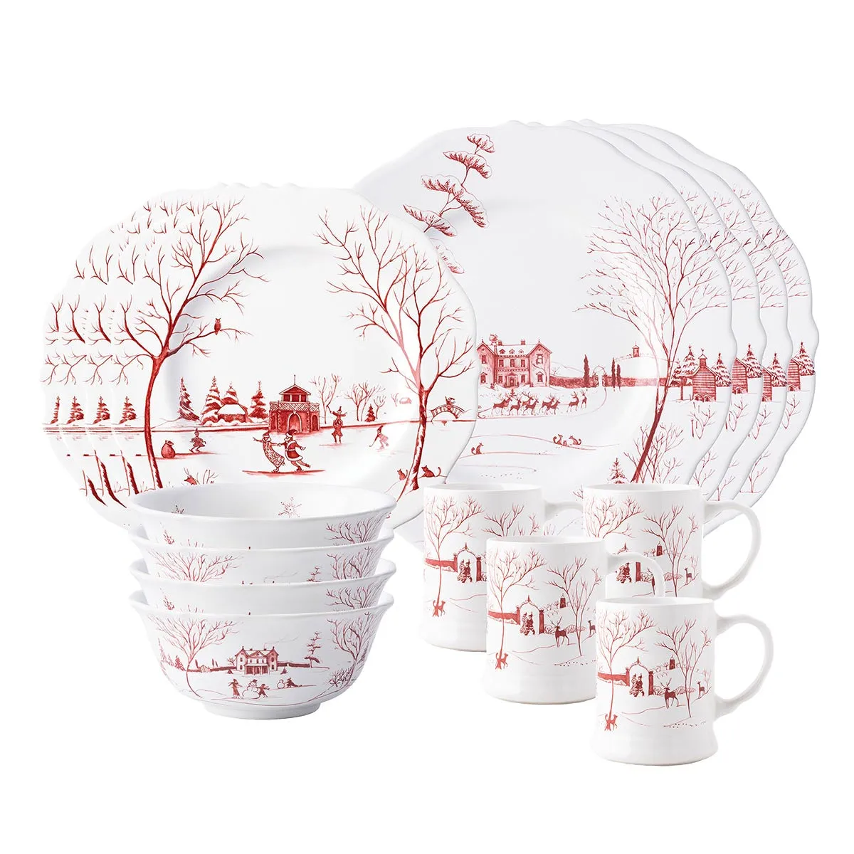 Country Estate Winter Frolic 16pc Place Setting