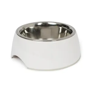 Dear Pet Curve Cut Dog Bowl in White