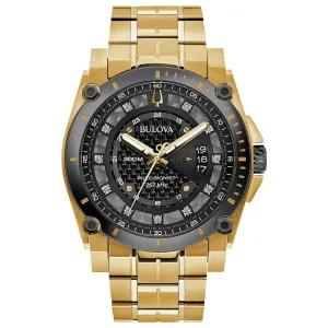 GENTS YELLOW-TONE STEEL BULOVA PRECISIONIST