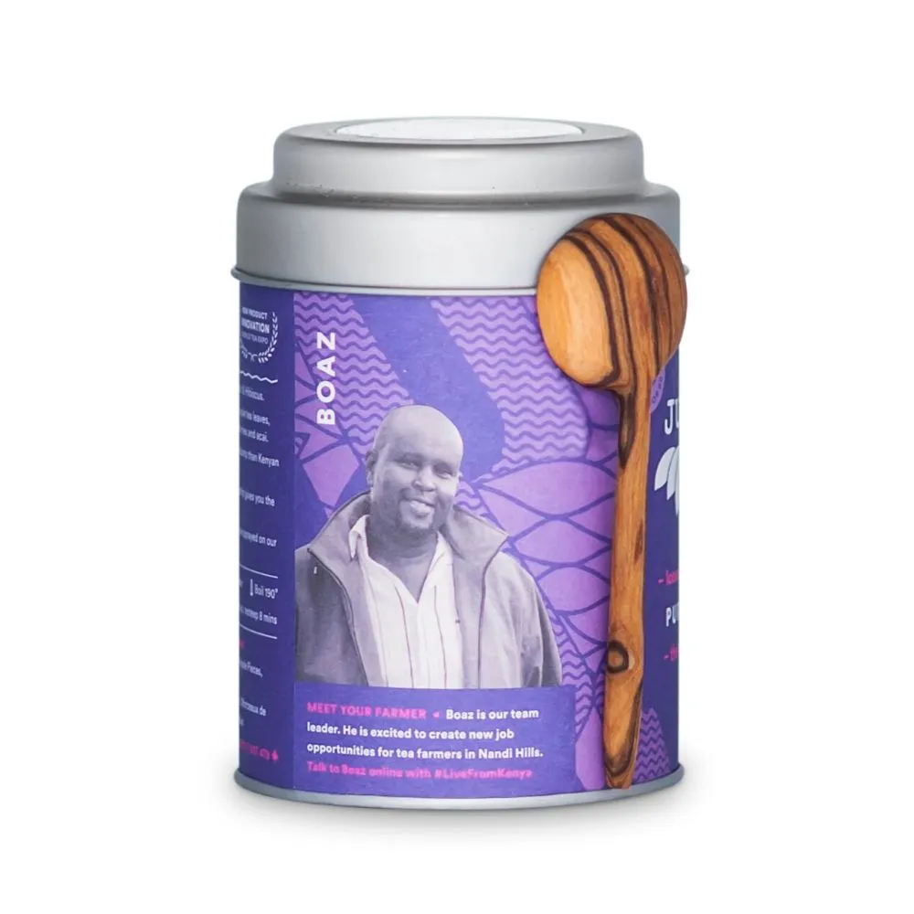 JusTea Loose Leaf Purple Tea Tin - Purple Rain