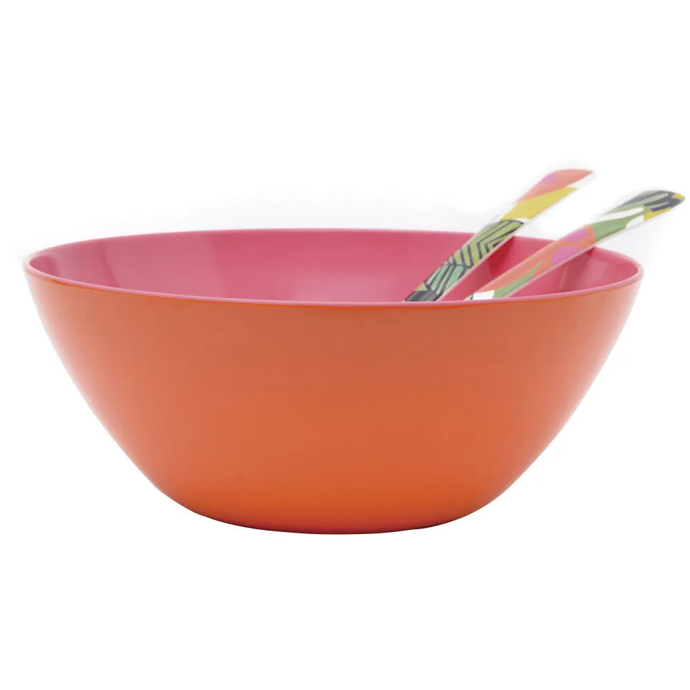 Orange/Pink Two Tone Large Bowl