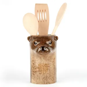 Otter Utensil Pot by Quail Ceramics