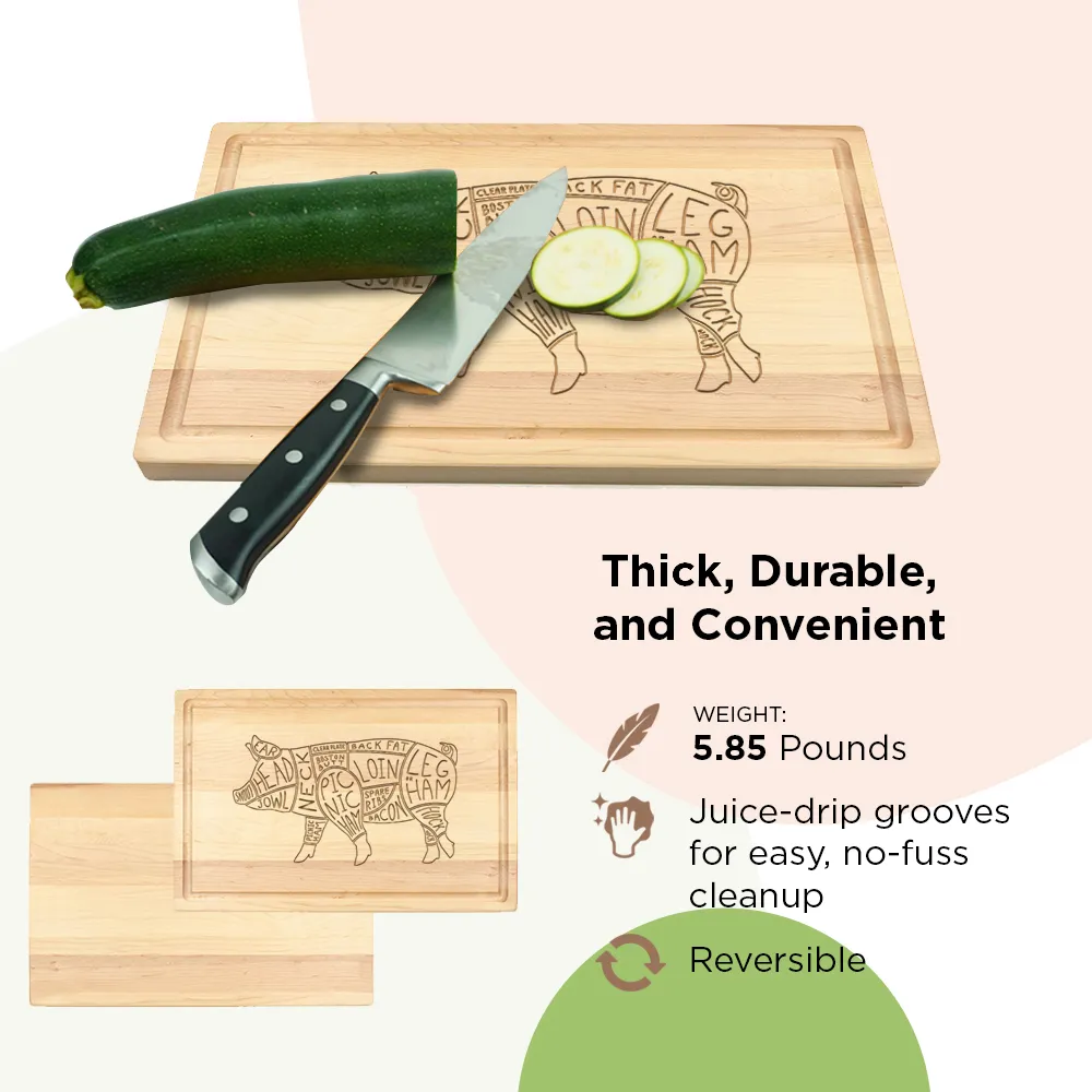 "Pork Cuts" Cutting Board