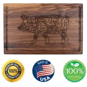 "Pork Cuts" Cutting Board