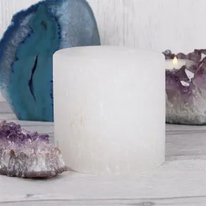 Small Selenite Cylinder Tealight Holder