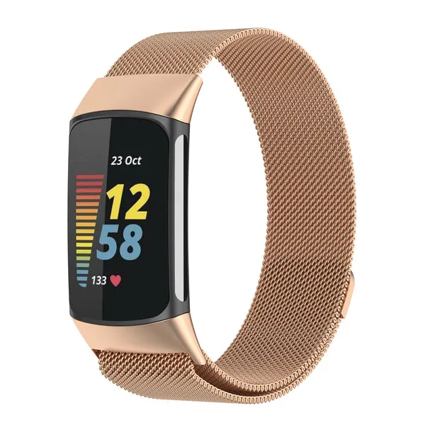 Stainless-Steel Mesh Band for Fitbit Charge 5