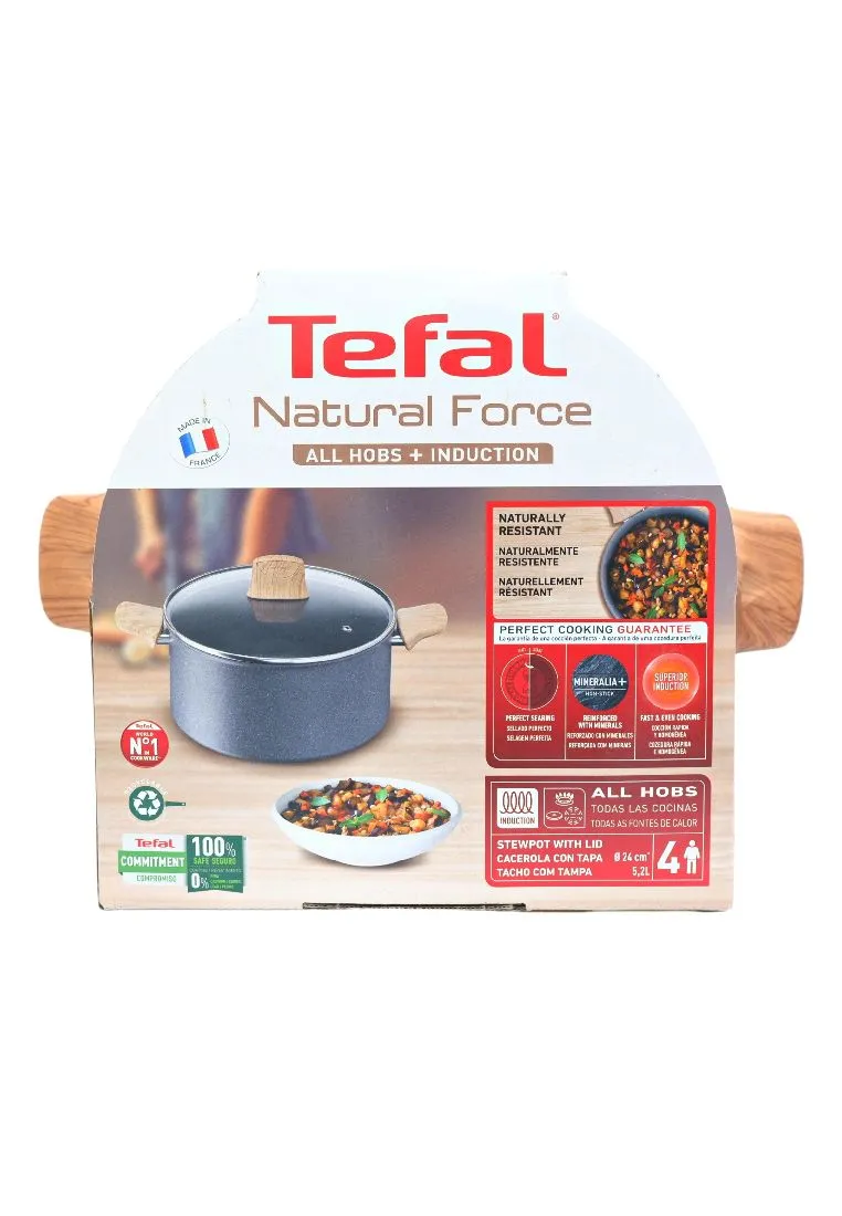 Tefal Natural Force Non-stick Stew Pot 24cm with Lid