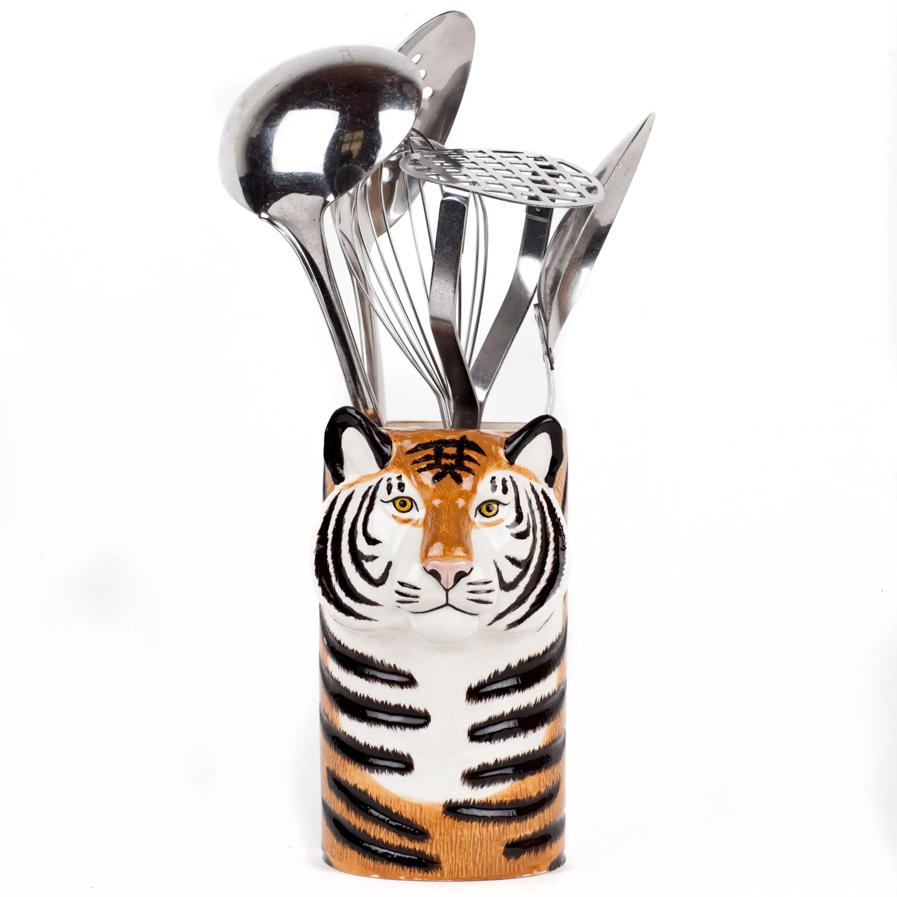 Tiger Utensil Pot by Quail Ceramics