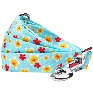 Tropical Yellow Plumeria Flower Dog Leash