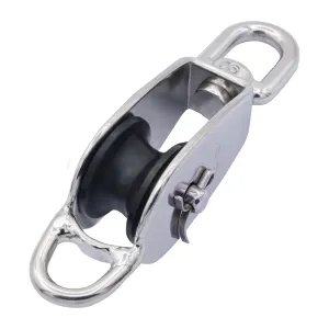 Type 304 Stainless Steel Eye End Swivel Block with Nylon Sheave